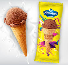 بستنی قیفی شکلاتی اطمینان