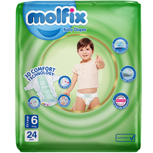 پوشک سایز ۶ مولفیکس ۲۴ عددی