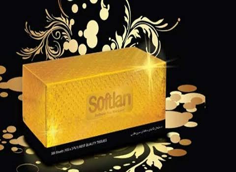 دستمال سافتلن طلایی