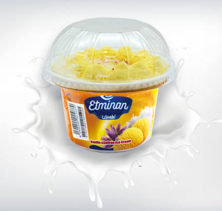 بستنی لیوانی پذیرایی زعفرانی